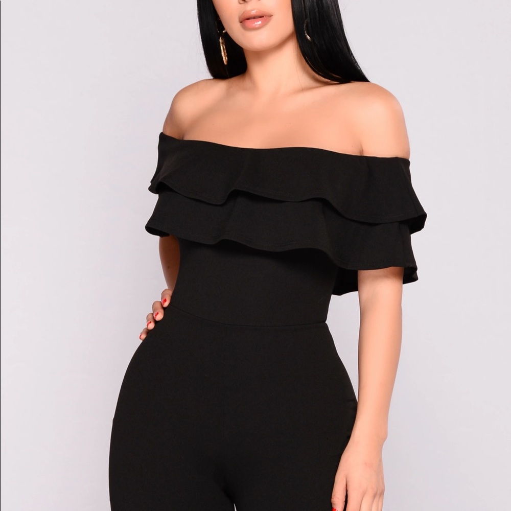 FashionNova Wide Leg “Ready to Ruffle” Jumpsuit